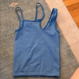 Nagnata Blue Ribbed tank